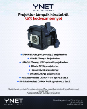 Projektor lámpák 50% kedvezménnyel készletről!